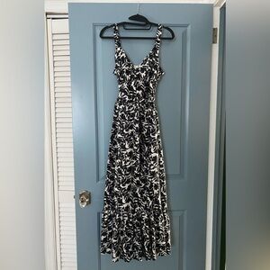 J.Crew Printed tiered maxi dress in linen-cotton Size 2 HAS POCKETS!